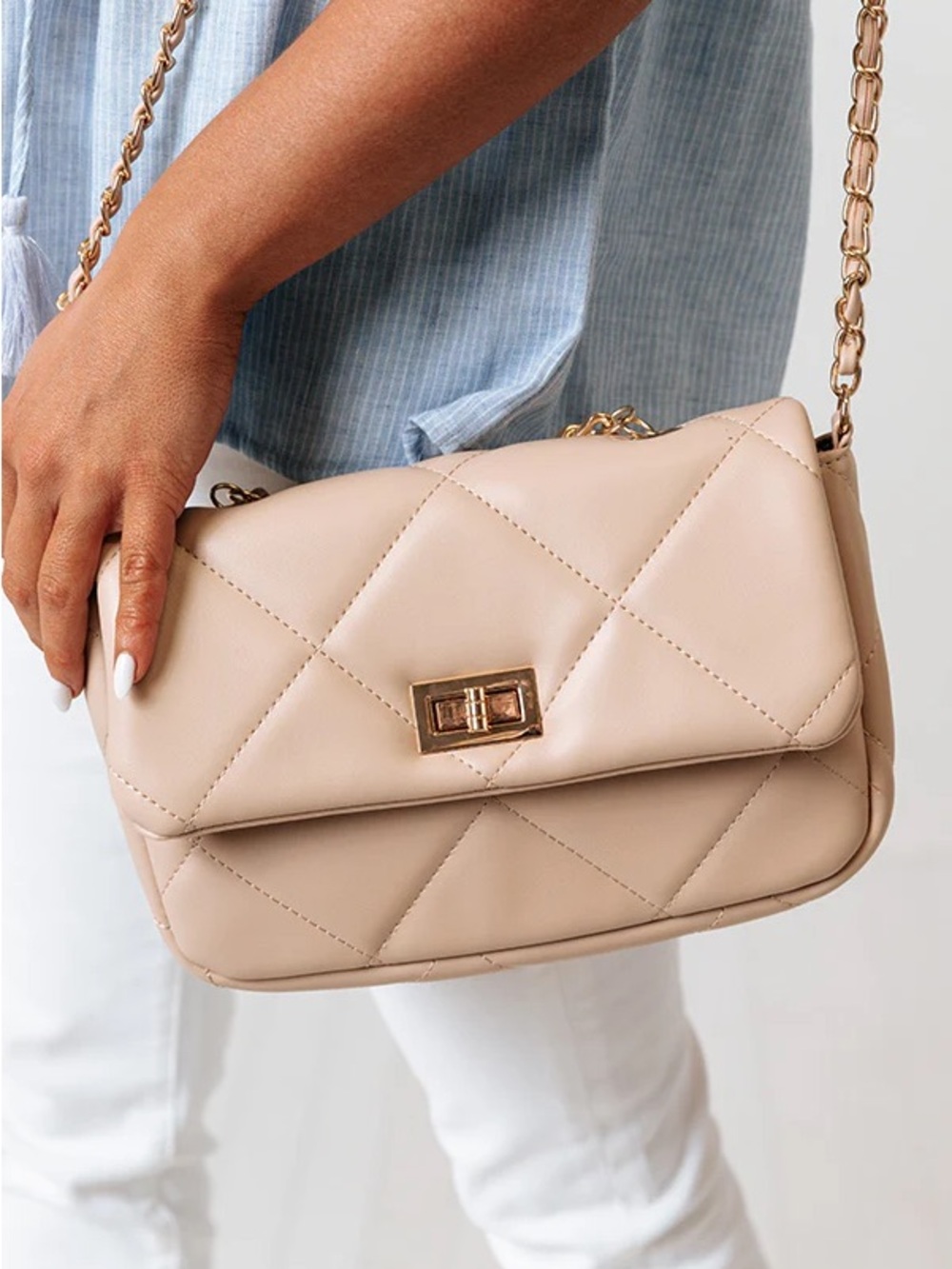 Faux Leather Crossbody Bag